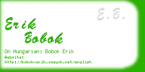 erik bobok business card